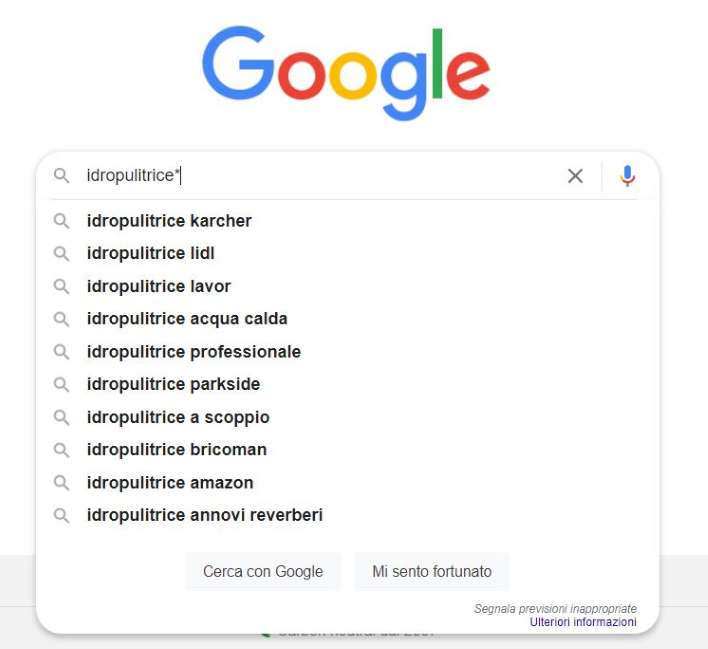 suggerimenti keyword su google per siti in affiliazione